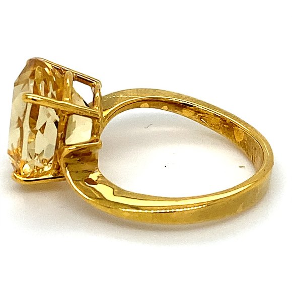 Scapolite 7.10ct Solid 18K Yellow Gold Ring - Picture 5 of 6